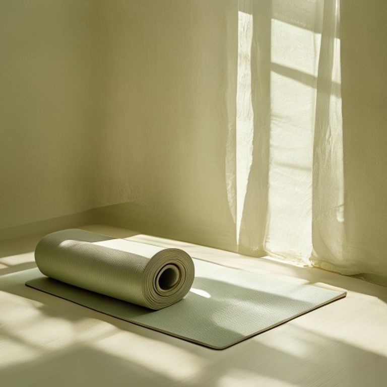 Yoga-matte og stille rom for bevegelse